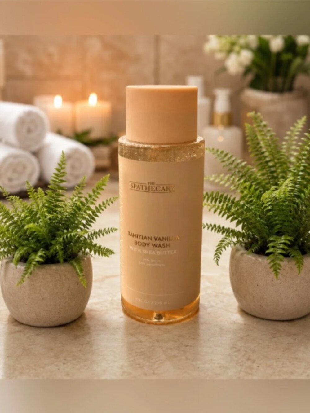The Spathecary Tahitian Vanilla Body Wash Infused With Shea Butter 15.2 fl oz